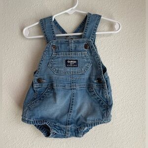 OshKosh B'gosh Classic Blue Shorty Overalls for Babies size 3M